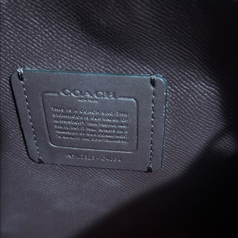 Coach Black Leather Tote with Red Interior and Gold Hardware - Picture 5 of 10